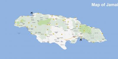 Mapa de jamaica aeroports i estacions de