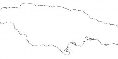 Mapa de jamaica en blanc