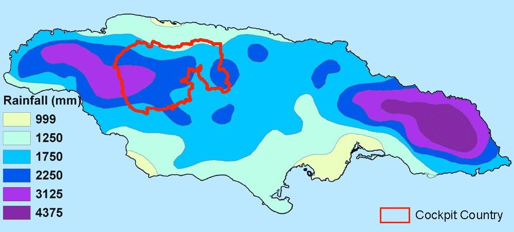 Mapa de jamaica climàtic