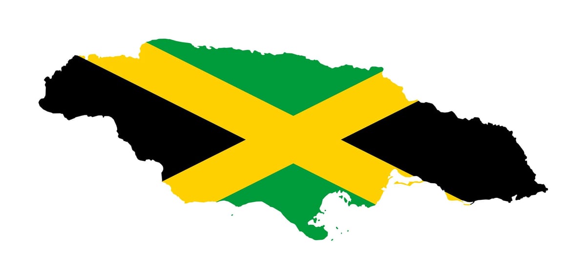 Mapa de jamaica vector