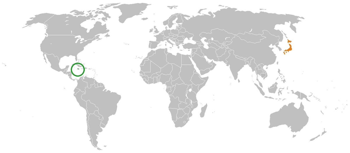 jamaica en el mapa del món