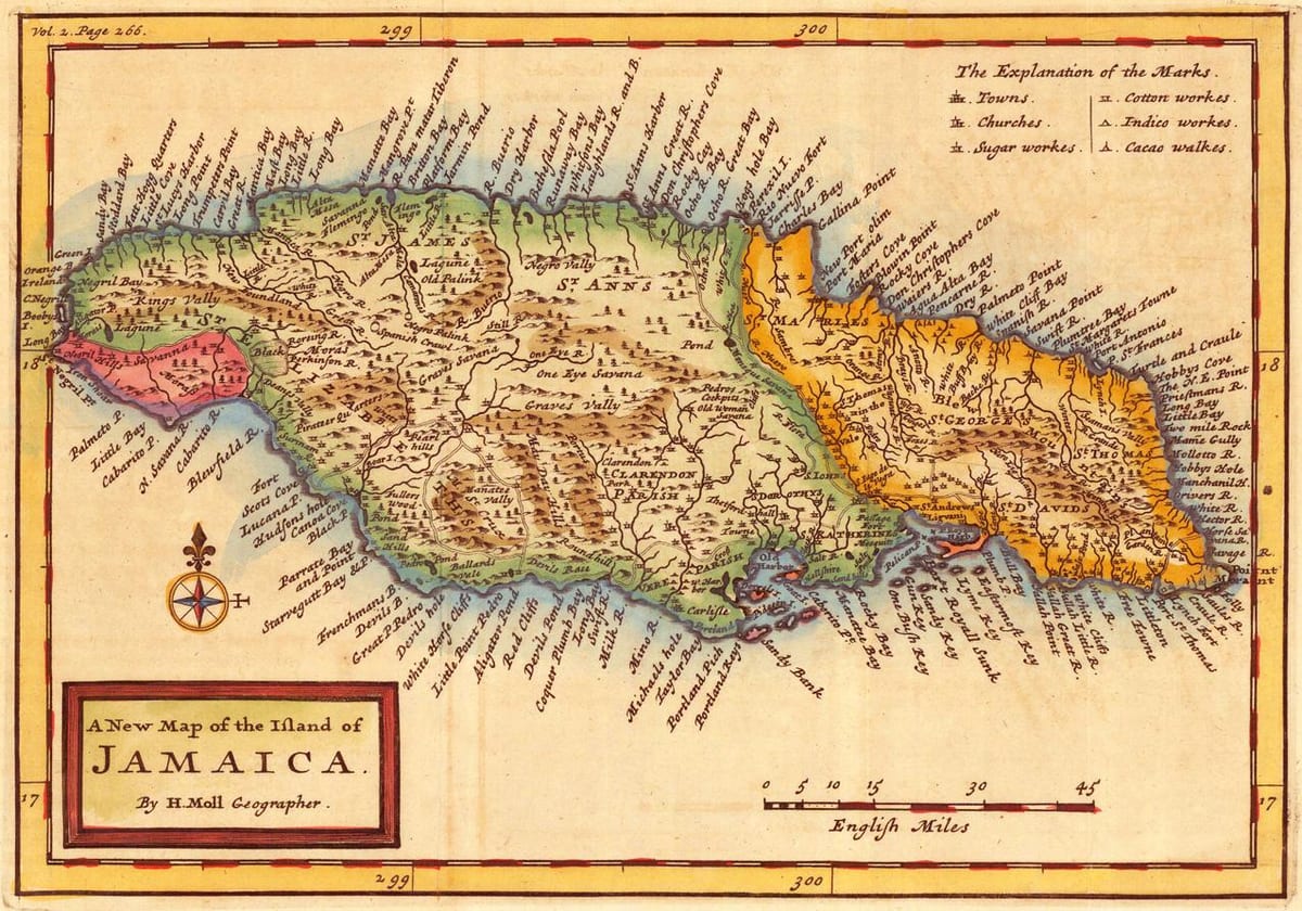 Mapa de l'antiga jamaica