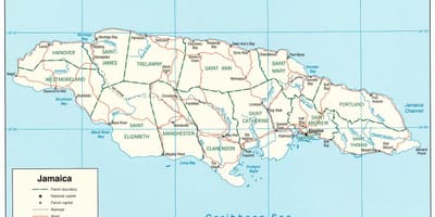 Mapa de negre riu jamaica