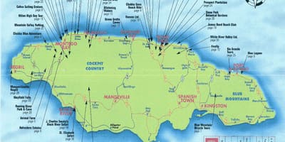 Mapa de la sagnant de la badia de jamaica resort 