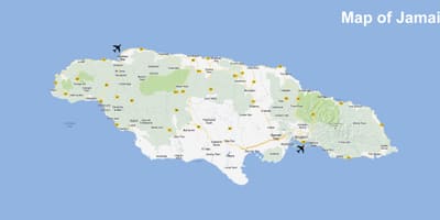 Mapa de winnifred platja de jamaica
